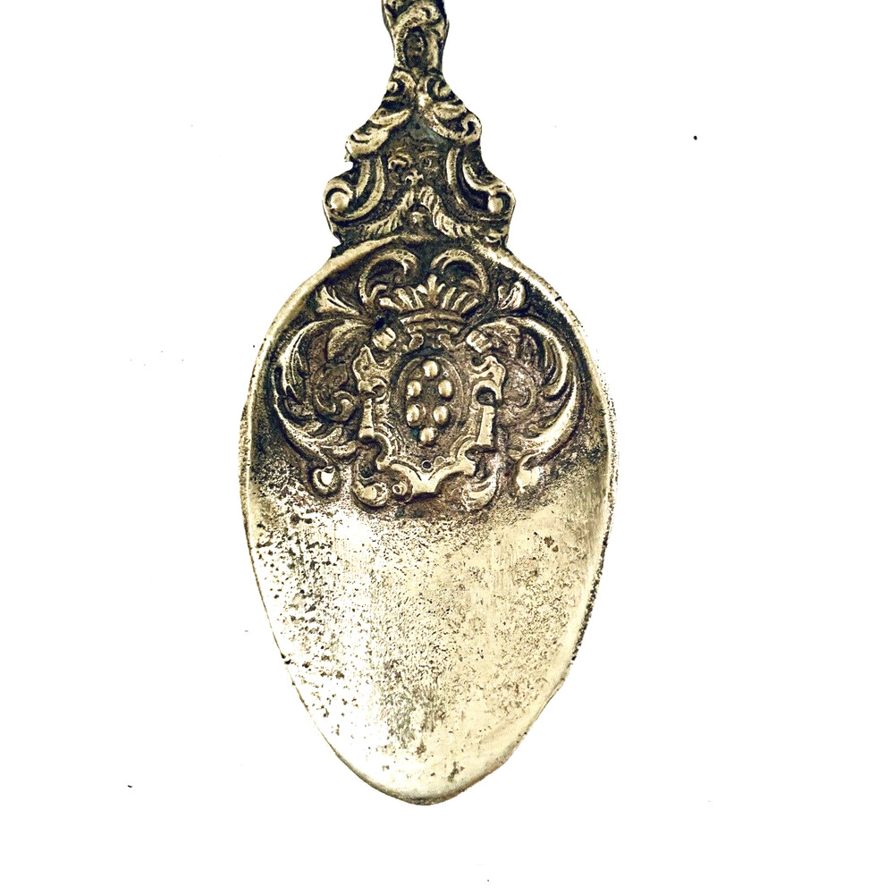 7.5” Silver Floral Serving Spoon 2 Oz